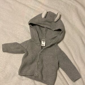 Carters bunny ear hooded cardigan